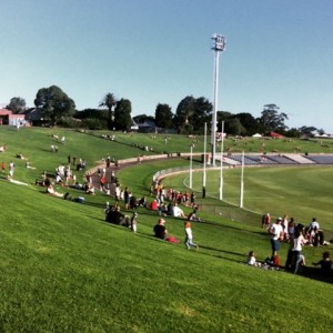 Fans settling in for the Swannies intra-club (pic: Mathilde de Hauteclocque)