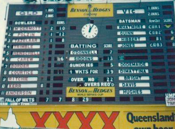 Gabba scoreboard