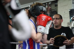Murray Thompson with young fighter