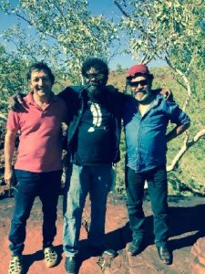 Frank with Steve and Alan Pigram at the Karijini Experience in the Pilbara recently 